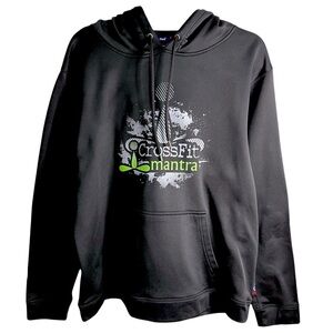 CrossFit Mantra Hoodie Sweatshirt Size Medium Black